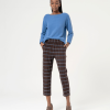 surkana pantalon jogger elastico cuadros marron