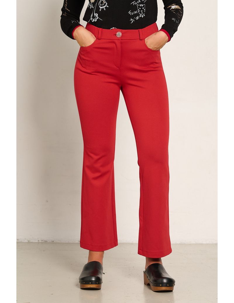 bmb pantalon acampanado rojo