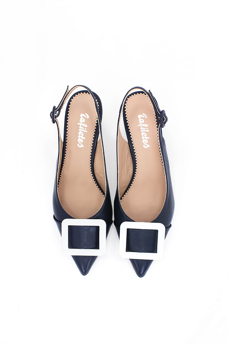 tafiletes zapato letizia marino hebilla blanca