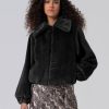surkana chaqueta bomber pelo negro
