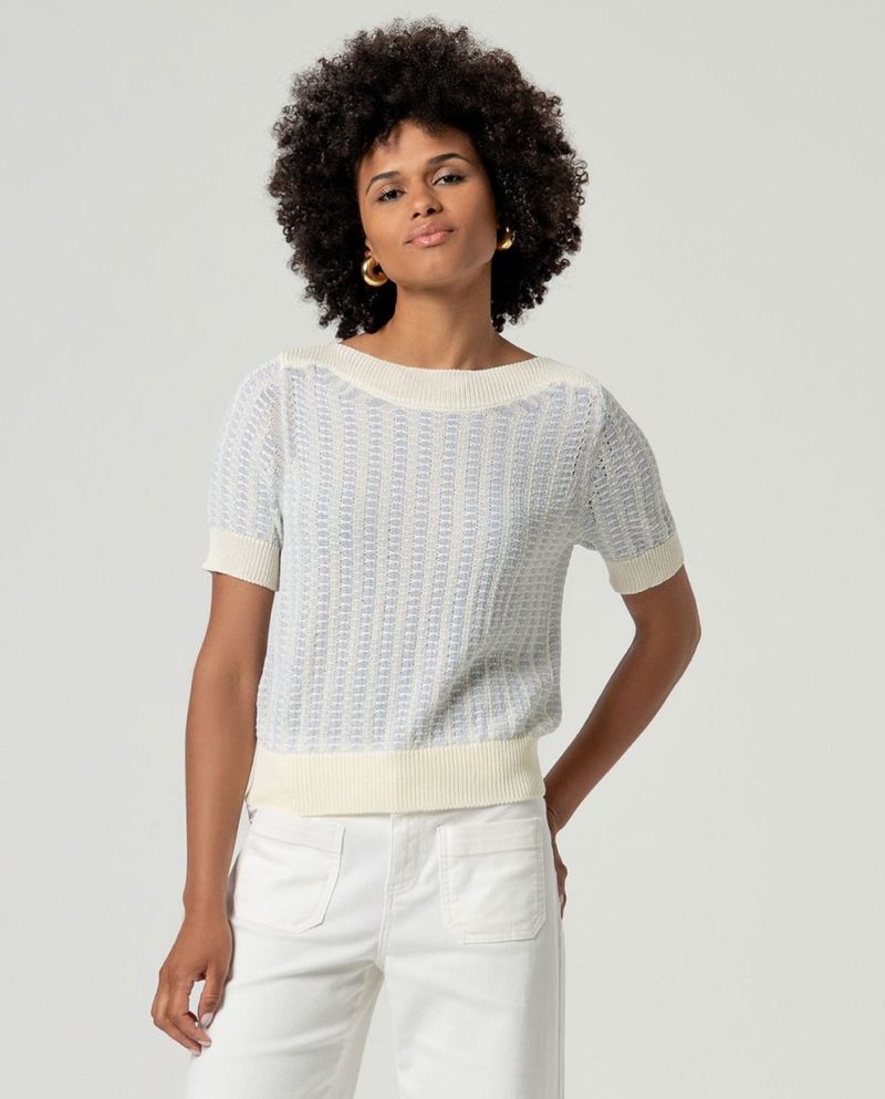 surkana jersey escote barco azul beige