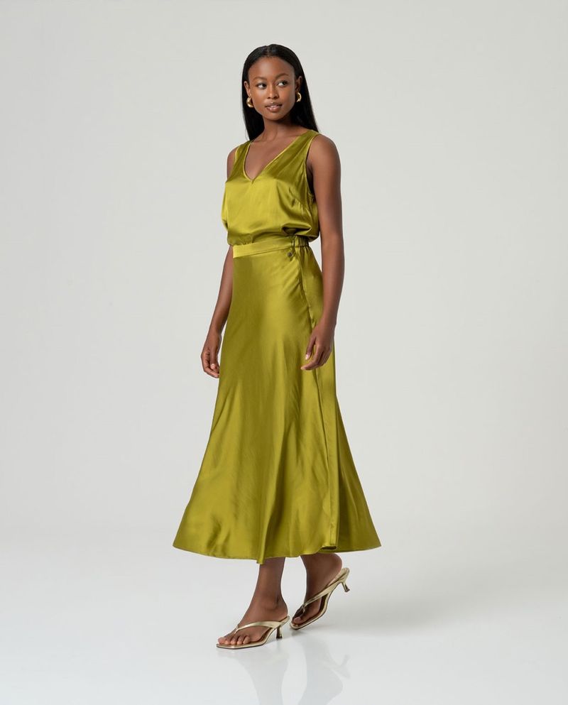 surkana maxi falda verde