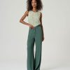 surkana pantalon recto bolsillos verde botella