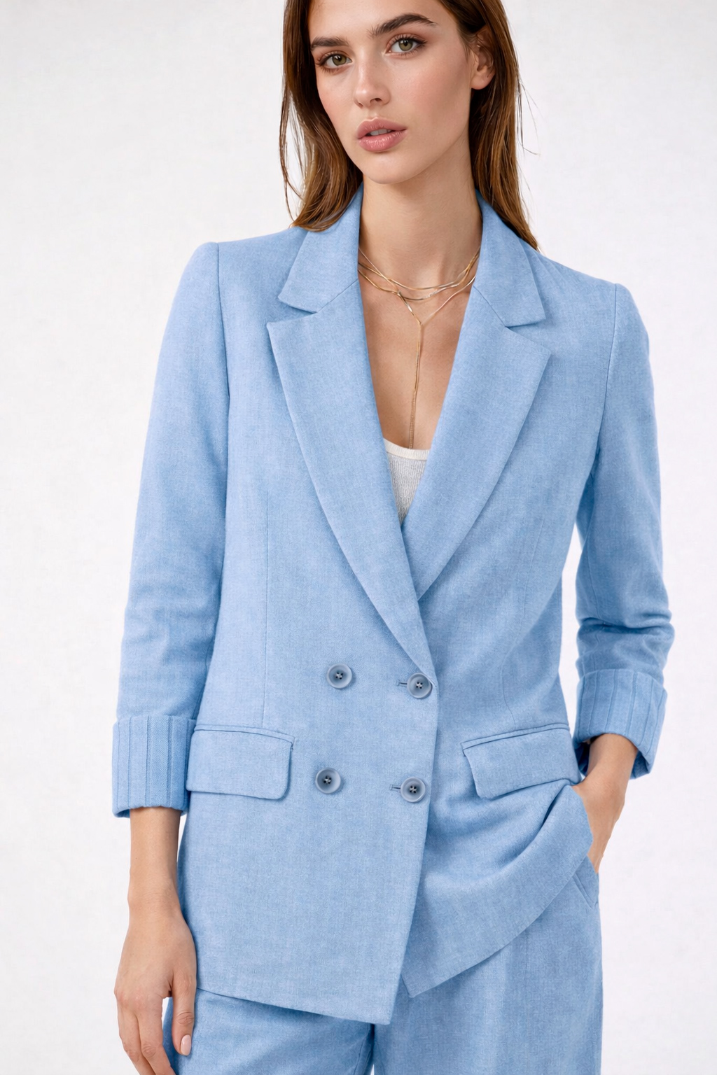 dolores promesas blazer reni azul