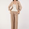 dolores promesas pantalon reni rayas camel