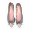 tafiletes bailarina emma punta fina azul claro beige