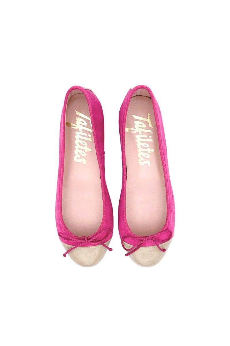 tafiltes bailarina emma punta redonda fucsia taupe ok