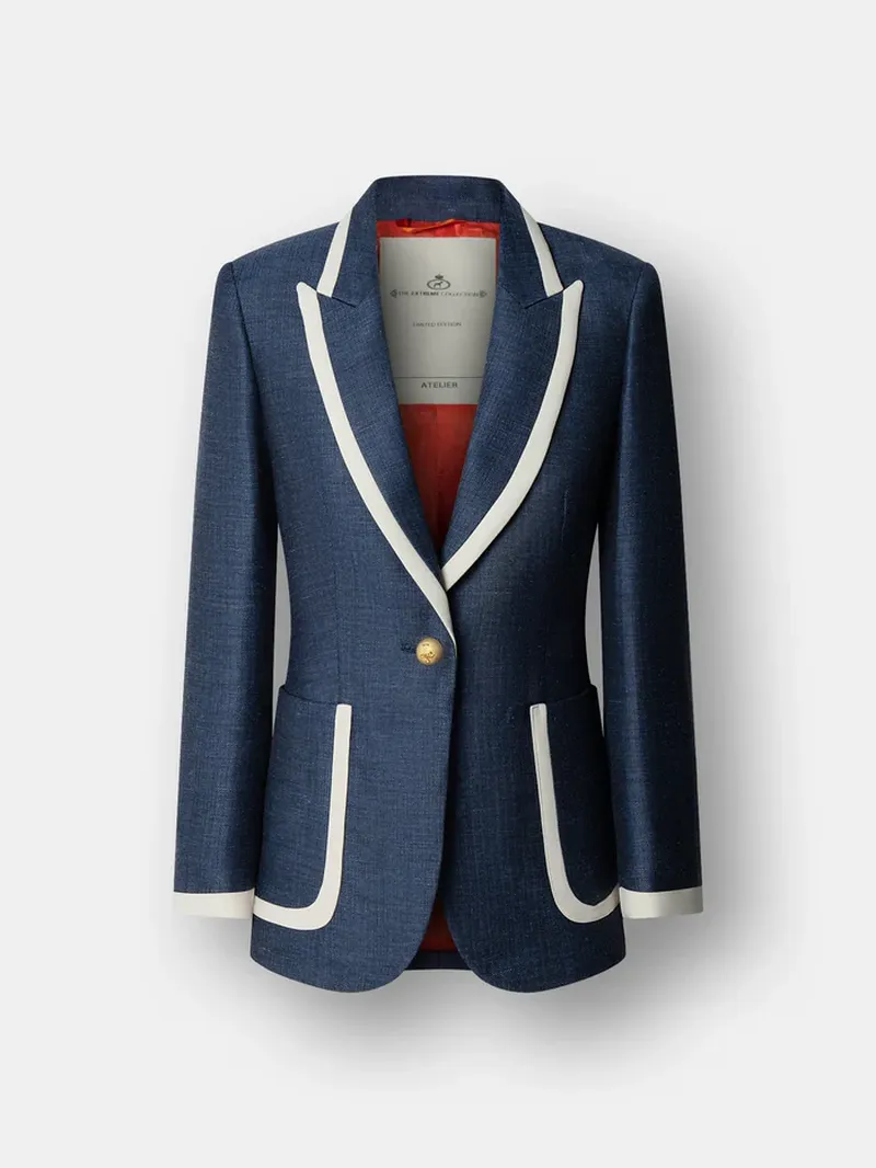 the extreme collection blazer azul vivos laurent