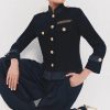 the extreme collection chaqueta militar mujer azul marino ilva star