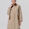 surkana gabardina cuello pana beige