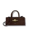 martinak bolso alargado antelina print coco marron