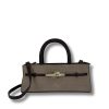 martinak bolso alargado antelina print coco taupe