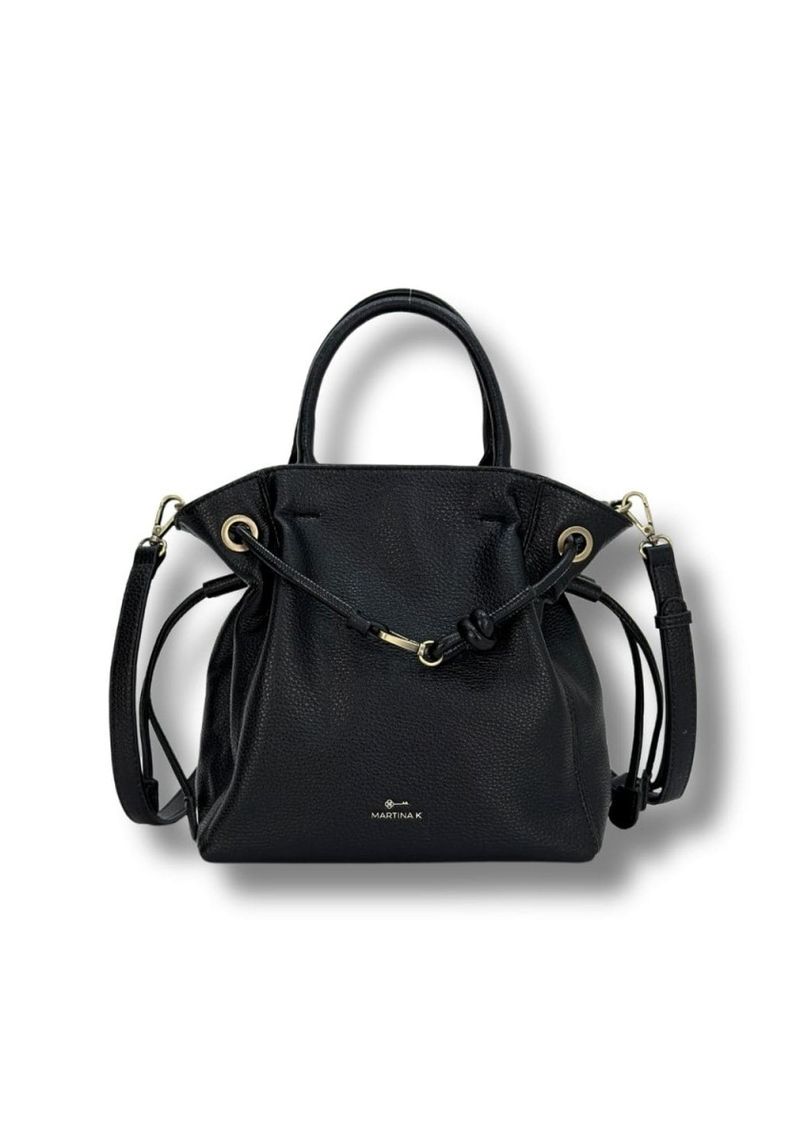 martinak bolso fruncido asa mano negro