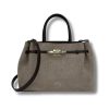 martinak bolso tipo birkin antelina print coco taupe