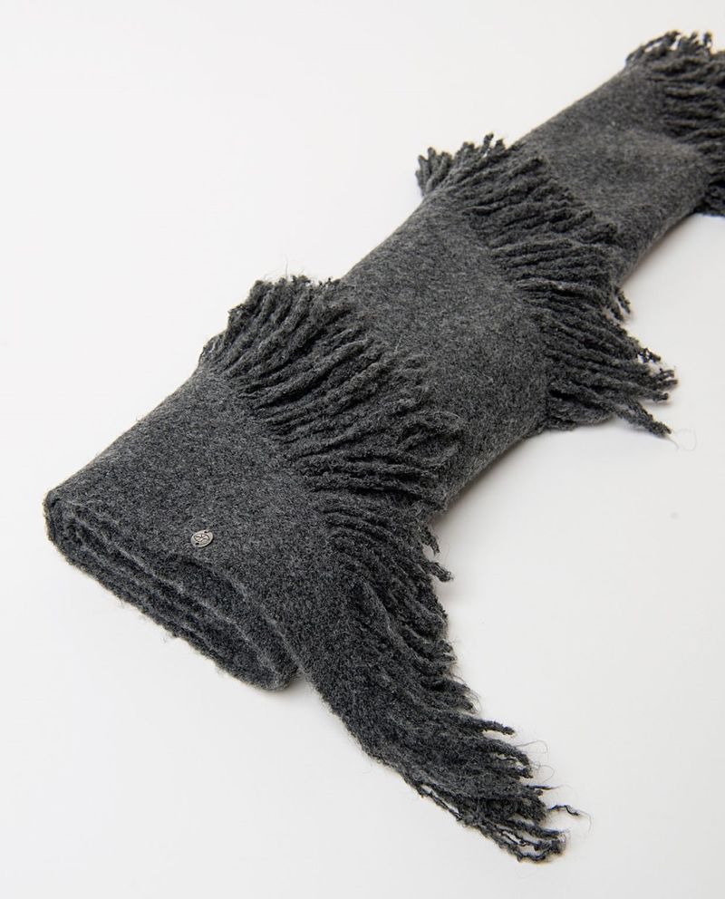 surkana bandana punto flecos gris oscuro