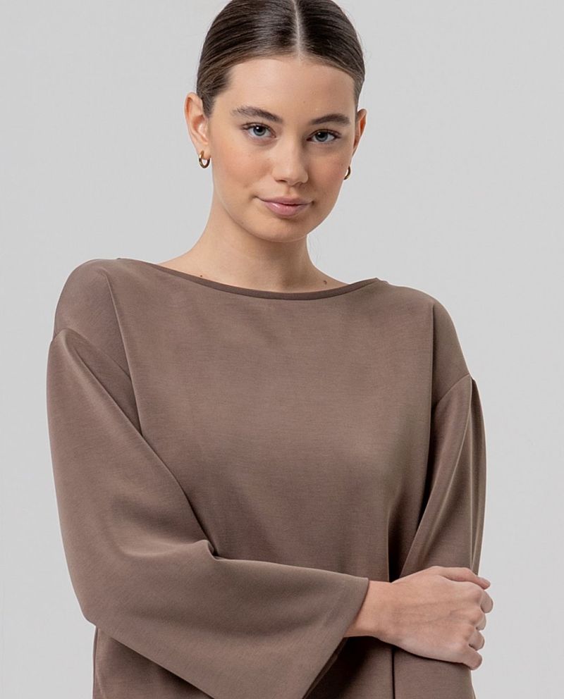 Surkana Camiseta Ancha de Punto Topo