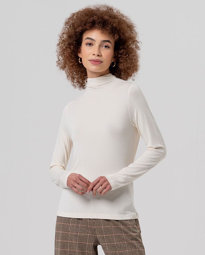 Surkana Camiseta Cuello Alto Bambú Crudo